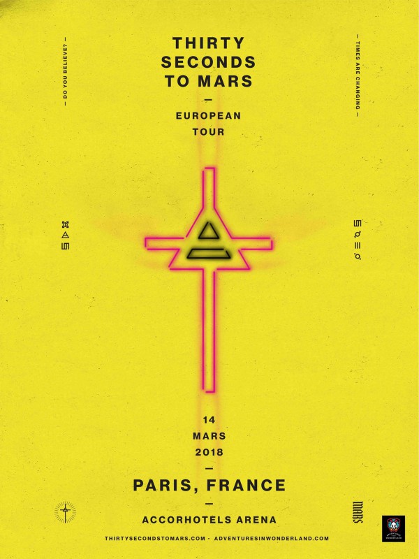 30 STM, thirty seconds to mars, concert, bercy, rock