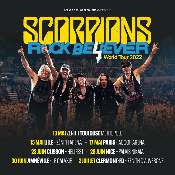 Scorpions, nouvel album, nouvelle tournée, 2022, Rock Believer, concerts